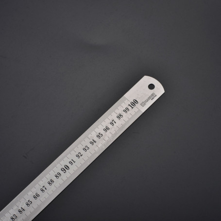 Measuring ruler made of stainless steel, 1500 mm.// HARDEN