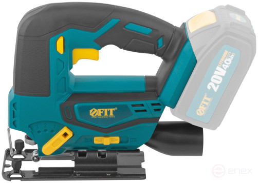 Jigsaw acc. 20 V; 0-2500 stroke/min; BzP; pendulum; 80 mm; 1.6 kg; res. tilt, without battery; box