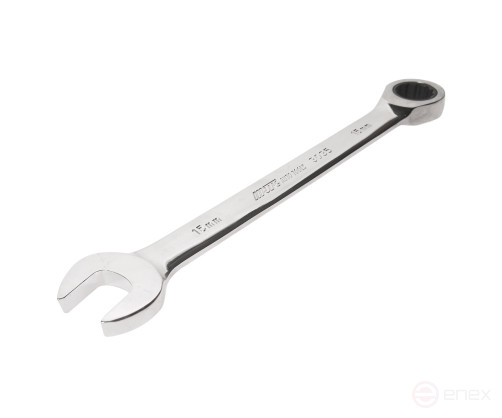 Ключ комбинированный 15х15мм трещоточный JTC