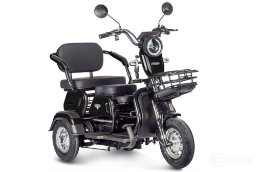 Электротрицикл Rutrike Gelbert Caf 48V/60V 600Вт, черный