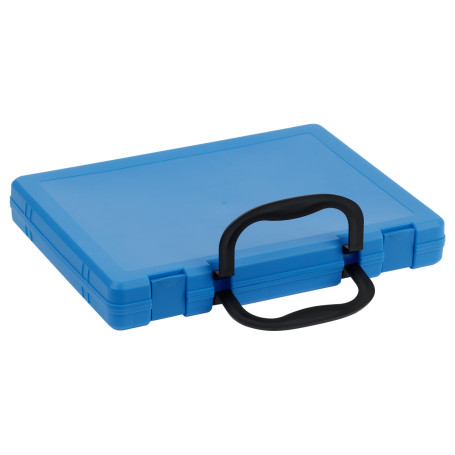 Briefcase 1 compartment STAMM, A4, 275*365*50mm, snap-on, blue