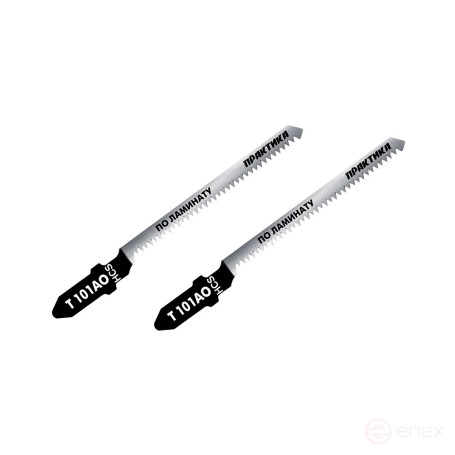 Пилки для лобзика по ламинату ПРАКТИКА тип T101AO 76 х 50 мм, криволинейный рез, HCS (2шт. (034-427)