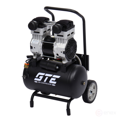 Pneumatic compressor 220V 1.5kW 8atm. 140L/min. receiver-30L oil-free piston GTE