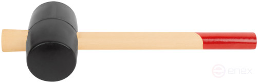Rubber mallet, wooden handle 70 mm ( 750 gr )