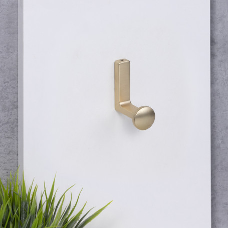 Hook metal one-horn metal KING brushed gold AKS