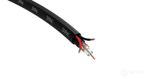 KL-0.5-PE Cable for analog video surveillance ERA SIMPLE KVK-P-2+2x0.5 mm2 bay 200 meters, black