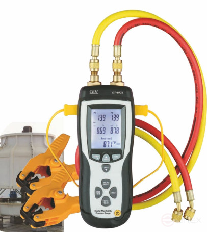 DT-8921 Манометр дифференциальный двухканальный - термометр