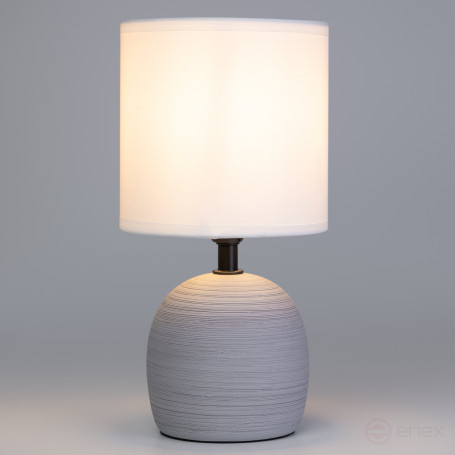 Rivoli Sheron 7044-501 Table Lamp 1 * E14 40W ceramic grey with lampshade