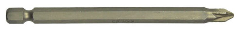 Screwdriving nozzle (BIT) PZ2 x 100 mm, 10 pcs. Chrome vanadium steel.