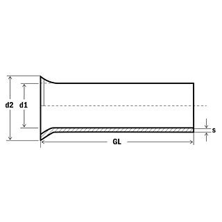 The final non-insulated sleeve (NSHV)25/18 uncoated (pack.250pcs)