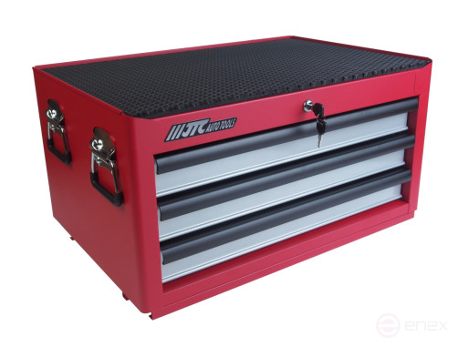 Ящик для инструмента 3 секции средней глубины красный JTC