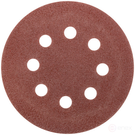 Круги шлифовальные с отверстиями (липучка), алюминий-оксидные, 125 мм, 5 шт. Р 40