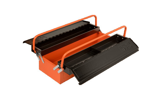 Console-type tool boxes with 3 compartments