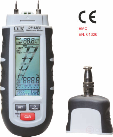 Universal moisture meter DT-125G CEM Humidity meter of various types of wood, building materials, temperature and humidity
