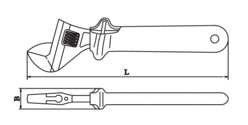 Adjustable wrench KR-19 to 1000V