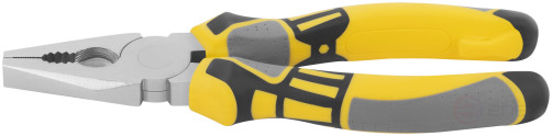 Плоскогубцы комбинированные "Смарт", трехцветные прорезиненные ручки, никелевое покрытие 180 мм