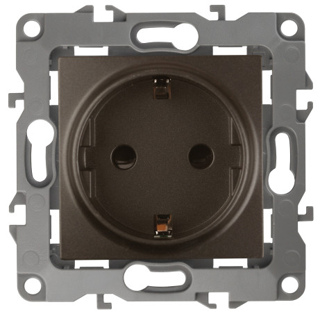 Розетка ЭРА Серия 12 12-2101-13 2P+E Schuko 16A-250В IP20 бронза
