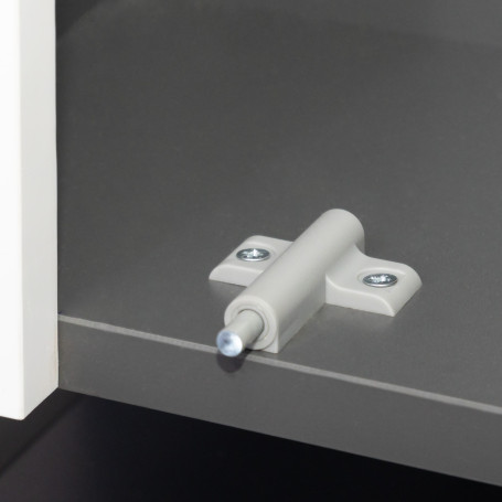 Shock absorber mounting cross-shaped overhead/mortise white AKS