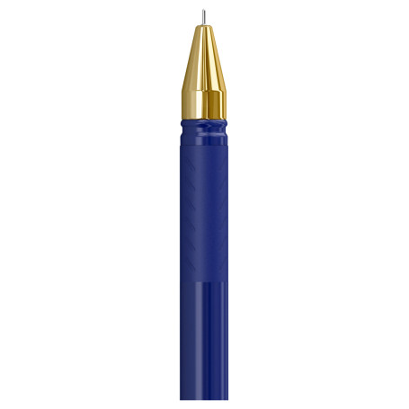 Berlingo ballpoint pen "XGold" blue, 0.7 mm, needle rod, grip, package