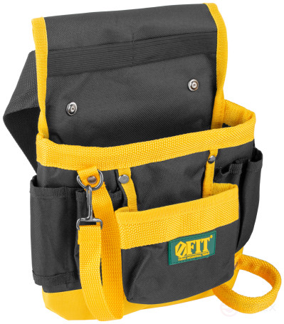 Пояс для инструмента одинарный, полиэстер, 7 отделений, 2 петли для инструмента