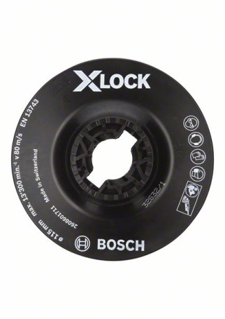 X-LOCK support plate 115 mm, soft 115 mm, 13,300 rpm