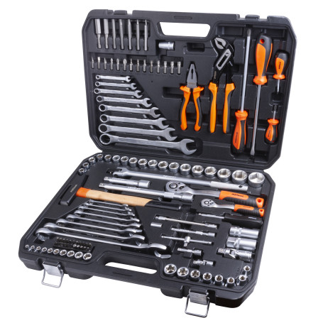 AV Steel Tool Kit 118 pieces, 1/4", 1/2", Professional