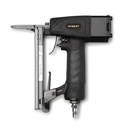 Hybest 1013JL furniture staple gun (pneumatic, 53F 20Ga staples, elongated)