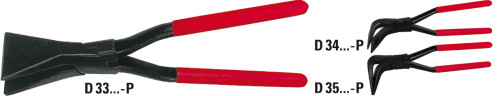 D351-60-P Pliers for bending edges, 90°, 255 mm, hinge: overhead, grip width: 60 mm, PVC handles
