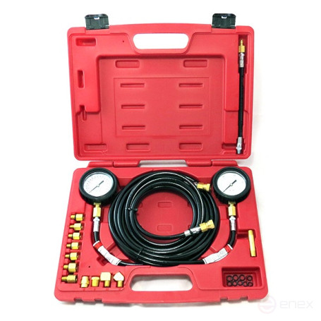 Oil pressure gauge, 2 pressure gauges 7 and 35 bar, adapter kit MASTAK 120-20023C