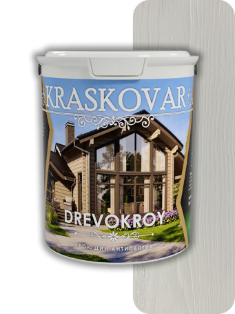 Антисептик кроющий Kraskovar Drevokroy Белый 9 л.