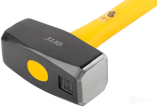 Forged sledgehammer, reinforced fiberglass handle 600 mm, 4 kg