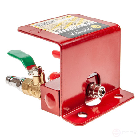 Домкрат пневматический ER-82035 подкатной 3,5т(6-12bar, выс. подъема 135-400мм, 3 подушки, Ø270мм, Ø упора 100мм) ЭВРИКА /1