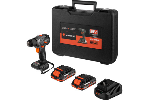 Anycons RB-DB-2101 Brushless Power Drill, AC-D21012, 2 batteries + charger