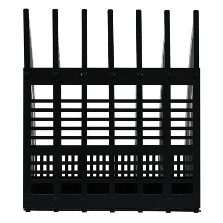 Paper tray vertical STAMP "Line", prefabricated, 6 compartments, black