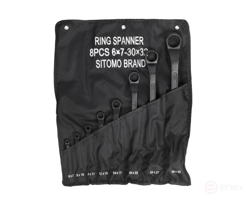 Набор ключей накидных двусторонних 8 шт. (6-32) SITOMO