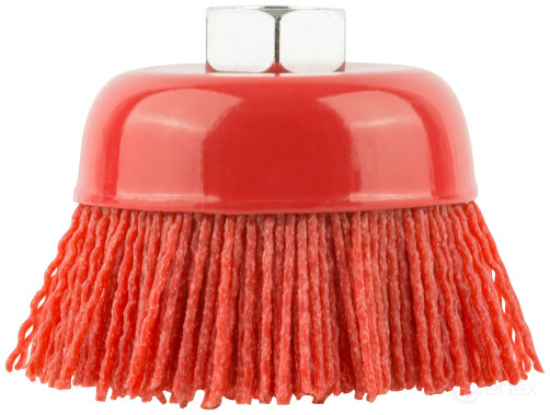 Корщетка-чашка нейлоновая, гайка М14, Профи 75 мм