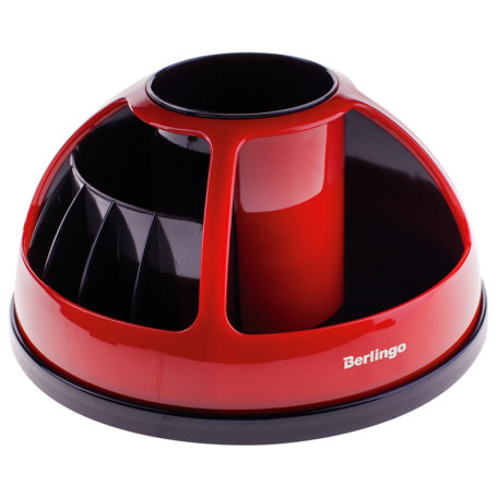 Berlingo "BR" table stand, plastic, rotating, black/red