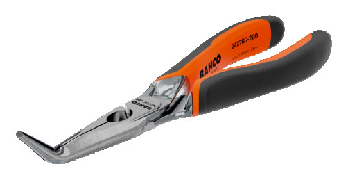 Long pliers with curved jaws, 160mm 2427 GC-160IP