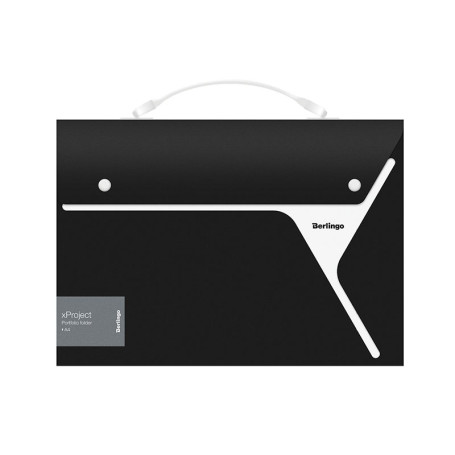 Folder-portfolio of 13 Berlingo "xProject" A4 compartments, black/white, 700 microns