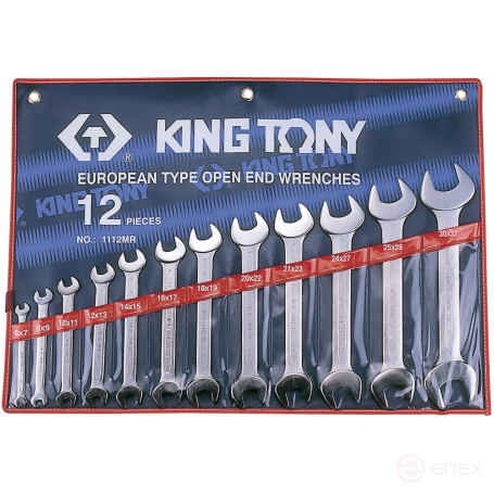 Набор рожковых ключей, 6-32 мм, 12 предметов KING TONY 1112MR