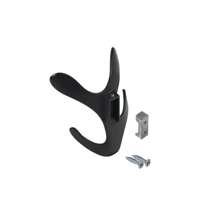 Крючок меб. четырехрожковый мет. KORAL черный матовый AKS