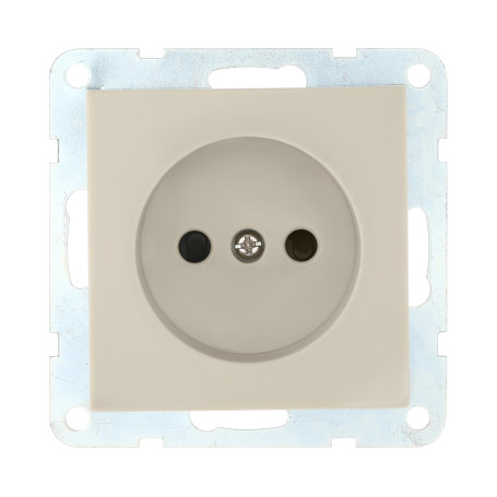 Socket without s/c, with blinds (beige) LK60