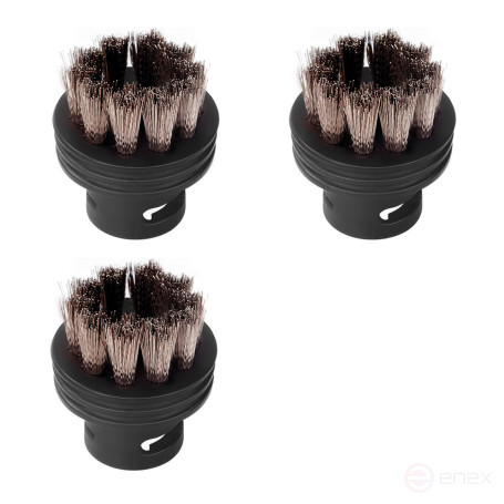 Набор аксессуаров для пароочистителя BORT Round brush SET (3pcs) SS