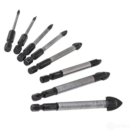 Tile and glass drill bit 12 mm, HEX, Cheglock (500/1000)