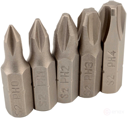 Набор насадок крестовых PH 25мм 1/4"(5шт.блистер) (АвтоDело) 40628