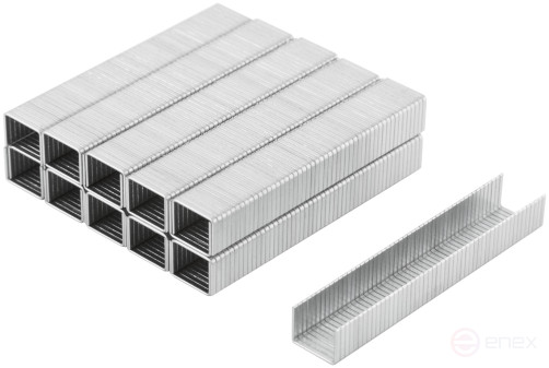 Stapler staples, hardened rectangular 10.6 mm x 1.2 mm (wide type 140) 8 mm, 1000 pcs.