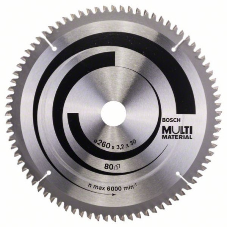 Multi Material saw blade 260 x 30 x 3.2 mm; 80