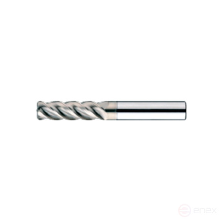 High-performance carbide end milling cutter D8xR0.3x40x80x8 Z4 TiSiN
