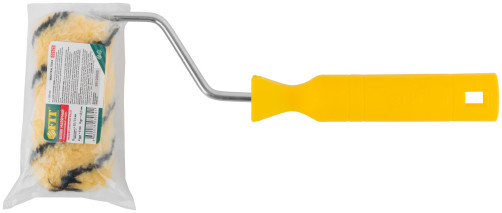 Валик полиакриловый бежевый с черной полосой "миди", диам. 30/51 мм; ворс 10,5 мм, 100 мм