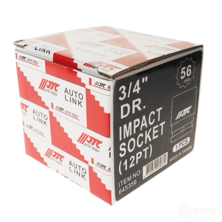 Головка торцевая 3/4" 56мм 12-ти гранная ударная L=58мм JTC